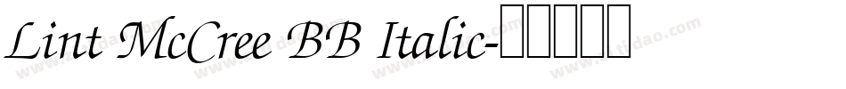 Lint McCree BB Italic字体转换